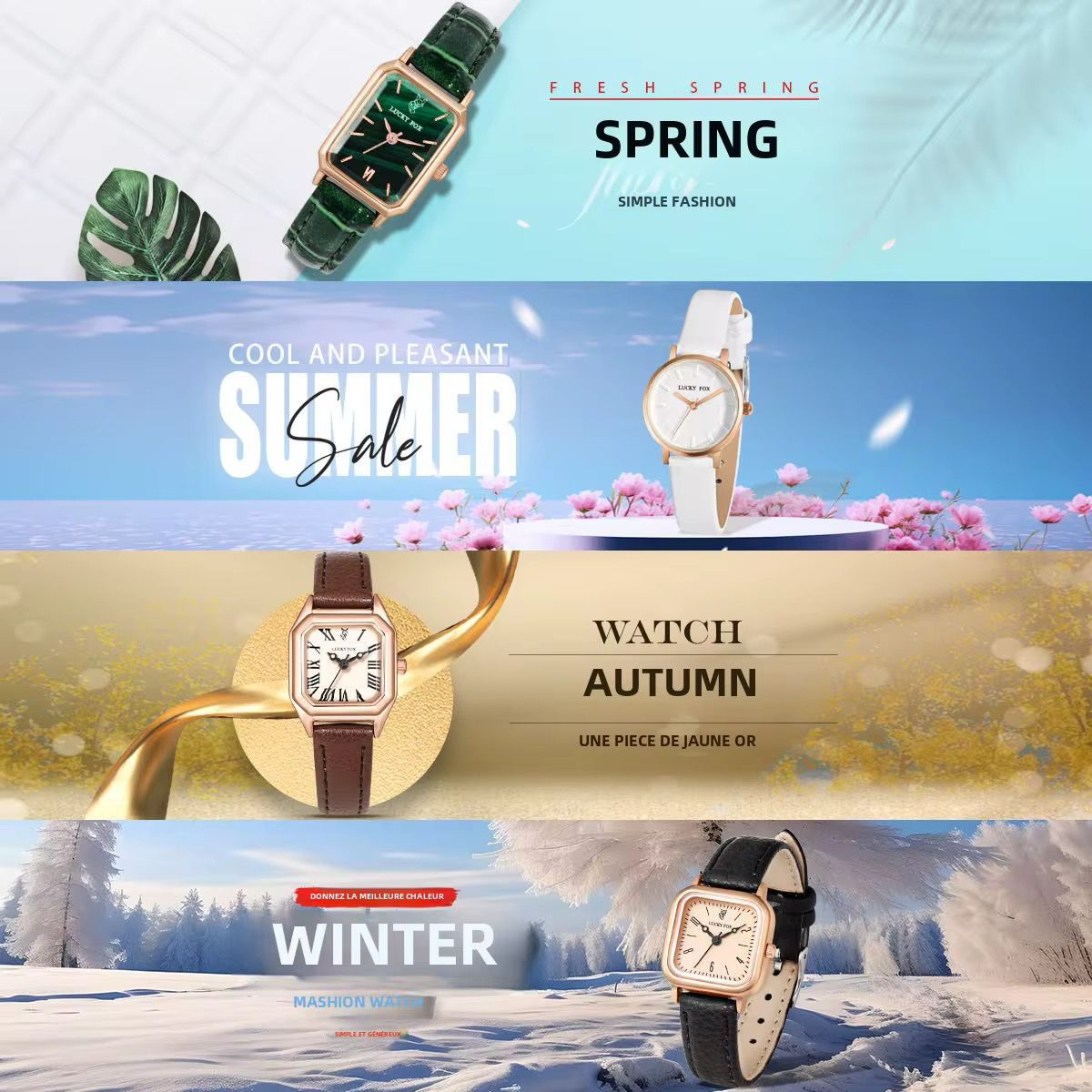 Coffret montre Lucky pour femme